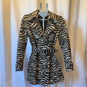 Polo by Ralph Lauren Zebra Print Trench Coat